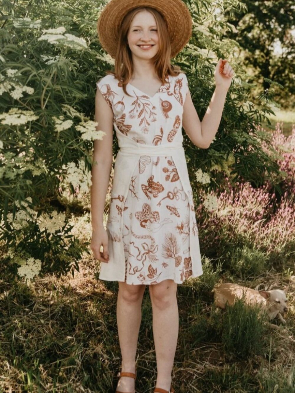Field Day Izzy Dress in Wild Oat Woodland Wonder